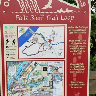 Trail info and map at the top observation deck