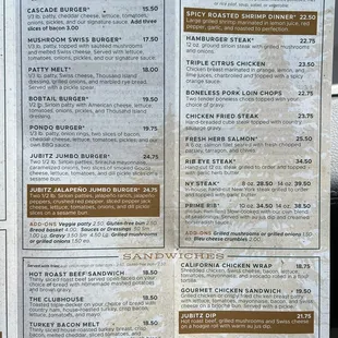 Burgers House Specials Sandwiches Menu