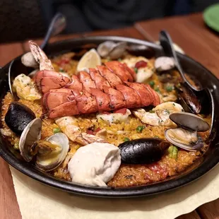 Lobster paella