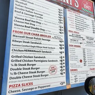 the menu