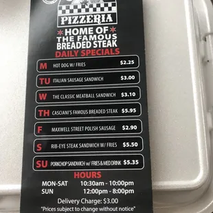 Great specials!