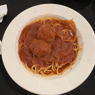 Spaghetti with meatballs