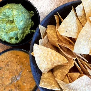 Chips &amp; Salsa &amp; Guacamole ($11)