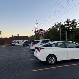 cars parked in a parking lot