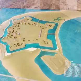 Scaled model of Fort Monroe