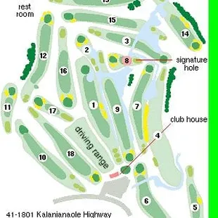 Olomana Golf Course Layout