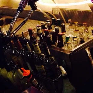 Ice cold beer and plenty of liquor!