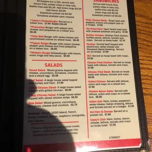 Food menu