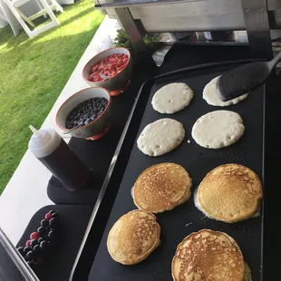 Onsite pancake station. Yummmm! :)