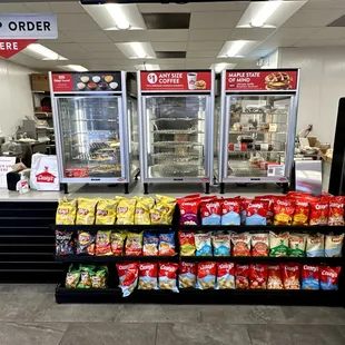 Hot Food Cases During Mid Morning