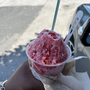 Strawberry Cheesecake with extra cream, I think?