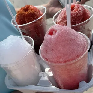 Cinnamon cream, piña colada, cherry with pickle