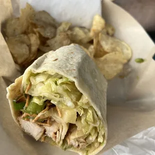 Asian teriyaki wrap w/chips