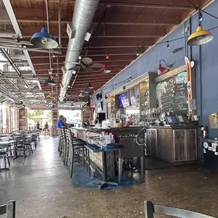 Bar and flat top seating