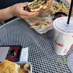 Double burger, not my favorite, but hubby liked it a lot. Fries are delicious!