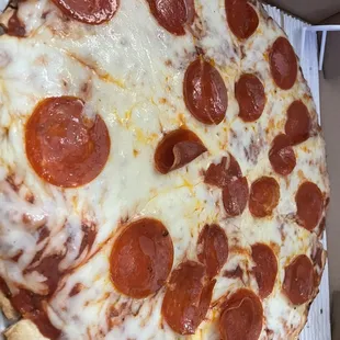 Medium pepperoni with Patio thin crust