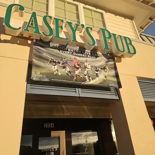 Front of Casey's Pub