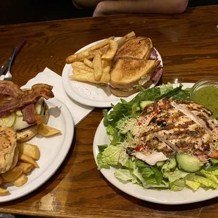 Burgers (Beef*, Black Bean or Impossible) Corned Beef or Hot Pastrami Asian Chicken Salad