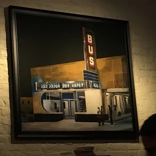 Local art work on the walls.