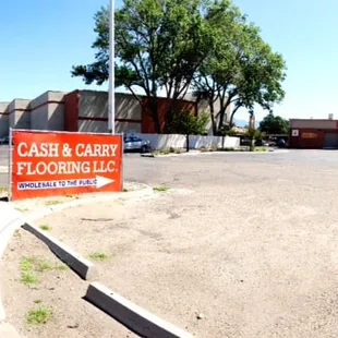 an empty parking lot