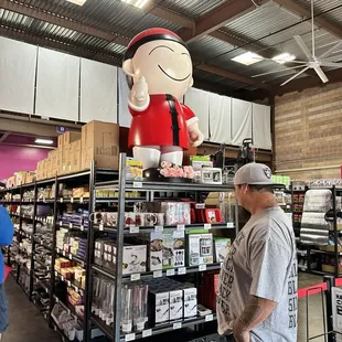 a man standing in a store