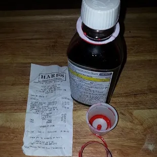 The receipt from Harps for proof!