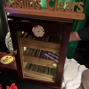 Cigar bar set up