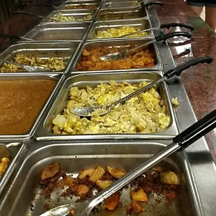 All kinds of eggs (machacado, ham, chorizo, etc), beans, potatoes, pancakes, etc