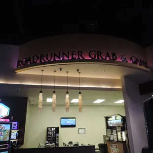 Just one of the restaurants in the Casino. The Roadrunner Grab &amp; Game features pizza and hot wings!