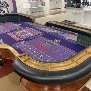 Craps table.
