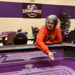 Me practicing a simulated game.