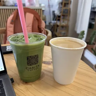 Horchata latte ad matcha