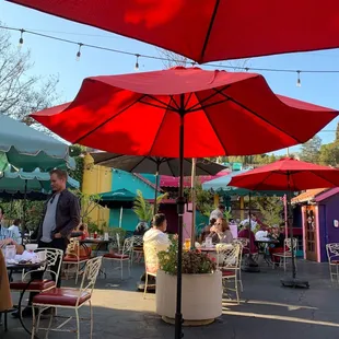 Beautiful outdoor dining for weekend lunch/brunch