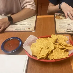 complimentary chips and salsa
