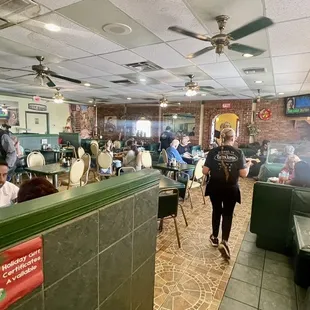 a view of the dining area