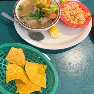 Mom had the caldo de res.