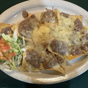 Bean and cheese nachos. Just ok