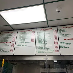 Menu as of 1/19/22