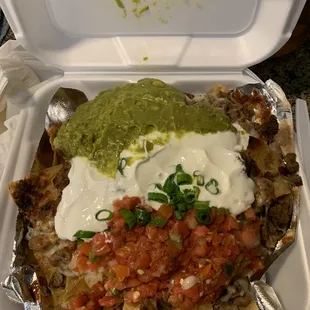 Special Nachos with your choice of protein! I chose steak! Delish!