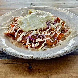 Chilaquiles with eggs