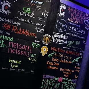 Chalkboard Menu