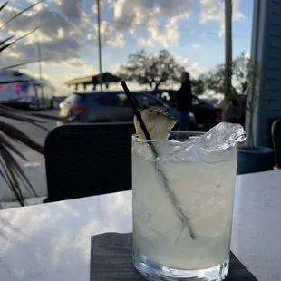 Pineapple margarita - on outside front patio