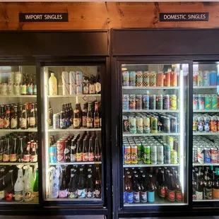 Import singles on left and domestic singles on right