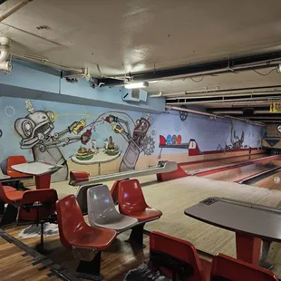 a bowling alley