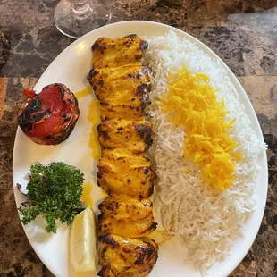 Chicken Thigh Kabob Plate