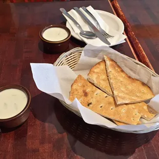 Bread and Cucumber Yogurt Dip