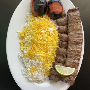 Kubideh Kabob and Barg Kabob combo