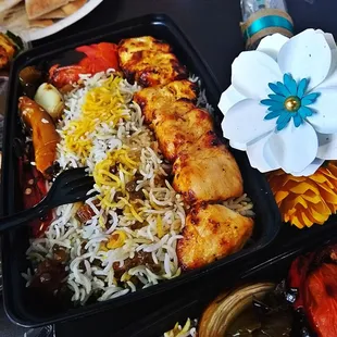 a variety of food items