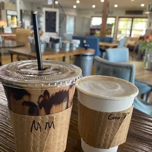 Marshmallow Mocha on ice &amp; Coconut Crème Pie hot both delicious