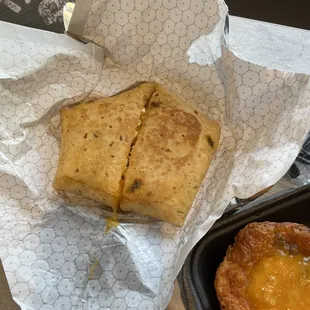 Breakfast quesadilla.